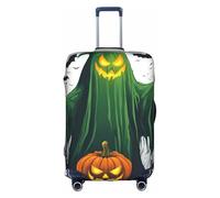 DUWAA Funda elástica para maleta, diseño de calabaza de Halloween y fantasma verde, para maleta, accesorios de viaje de 18 a 32 pulgadas, Blanco, XL