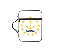 DUWAA Funda para Biblia con impresión de la bandera del estado de Rhode Island de 26 x 20 cm, gran capacidad, bolsa de mano para mujeres y cristianos