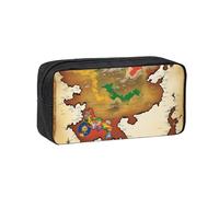 DUWAA Kingdom of Bhutan Map03 - Estuche con cremallera de gran capacidad para la escuela, oficina, universidad, gran capacidad, para adultos