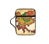 DUWAA Kingdom of Bhutan Map03 - Funda de gran capacidad para la Biblia, 26 x 20 cm, bolsa de mano para mujeres y cristianos
