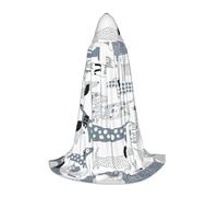 DUWAA Lindo disfraz de perro salchicha con estampado de Halloween, capa medieval para mujeres y hombres, capa renacentista con capucha