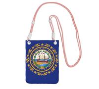 DUWAA New Hampshire State Flag Print Bandolera para mujer, bolso de hombro, bolsa de viaje, deporte, mini bolsa para teléfono, cartera para teléfono