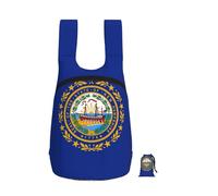 DUWAA New Hampshire State Flag Print - Bolsas de hombro plegables para senderismo, mochila de viaje ligera y plegable de 10 kg para mujeres y hombres