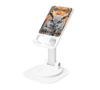 DUWAA Owl Beliefs Print - Soporte para teléfono móvil con rotación de 360°, soporte ajustable para teléfono celular, para escritorio, oficina en casa y videollamadas