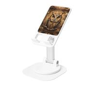 DUWAA Owl Beliefs Print - Soporte para teléfono móvil con rotación de 360°, soporte ajustable para teléfono celular, para escritorio, oficina en casa y videollamadas