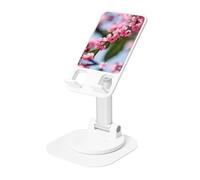 DUWAA Pink Cherry Blossoms 1 - Soporte de teléfono con rotación de 360°, soporte ajustable para teléfono celular, para escritorio, oficina en casa y videollamadas