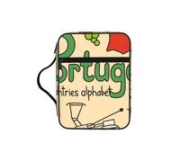 DUWAA Portugal - Bolsa multifuncional para la Biblia con estampado de símbolos culturales, bolsa de cosméticos con asa, estuche impermeable con compartimentos