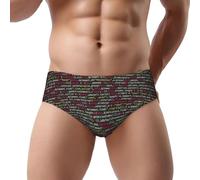 DUWAA Programmer Programming Code Print - Ropa interior de bikini para hombre, estilo moderno, de microfibra elástica que absorbe la humedad, Negro, XXL