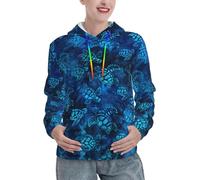 DUWAA Ropa de invierno con estampado de tortuga marina para mujer, sudadera suave y acogedora con capucha y bolsillo canguro, Negro, XL