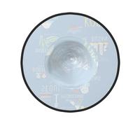 DUWAA Sombrero de bruja con estampado de ciudades coreanas y monumentos históricos, para Halloween, mujeres, adultos, mago, hombre, disfraz de cosplay, accesorio de fiesta, 1 unidad