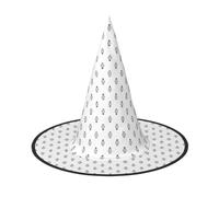 DUWAA Sombrero de bruja con estampado de pingüino gris, sombreros de bruja, sombreros de Halloween, mujeres, adultos, mago, hombre, disfraz de cosplay, accesorio de fiesta, 1 unidad