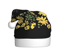 DUWAA Sombrero de Navidad con estampado de margaritas salvajes, divertido sombrero de Papá Noel para adultos, novedoso gorro de Navidad para fiesta festiva de Año Nuevo