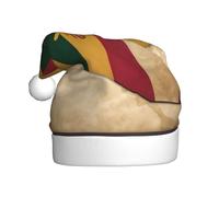 DUWAA Sombrero de Navidad con la bandera de Nuevo México Map03, divertido sombrero de Papá Noel para adultos, novedoso gorro de vacaciones para fiesta festiva de Año Nuevo