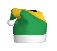 DUWAA Sombrero de Papá Noel con estampado de bandera de Jamaica para adultos, divertido sombrero de fiesta de Navidad, para fiesta festiva de Año Nuevo