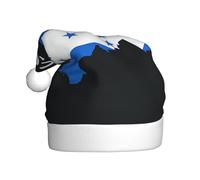 DUWAA Sombreros de Navidad con estampado de mapa de Honduras para adultos, sombrero de Papá Noel unisex, cómodo sombrero de Navidad para fiesta festiva de Año Nuevo