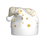 DUWAA Sparsed Dreamy - Sombrero de Navidad con estampado de estrellas y puntos, divertido sombrero de Papá Noel para adultos, novedoso gorro de vacaciones para fiestas de Año Nuevo