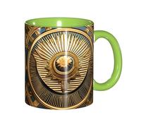 DUWAA Sun Old Egyptian Timeless Grace - Taza de cerámica con caja de regalo, hermosas tazas de café para regalo de cumpleaños, café, leche, 6 colores