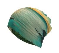 DUWAA Sunrise Over Hanauma Bay Oahu Hawaii - Gorro de punto para invierno, gorro de invierno y otoño para hombre, gorro de esquí suave con puños, color negro