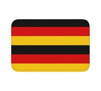 DUWAA Tapete de terciopelo con estampado de bandera alemana para puerta delantera, porche, interior y exterior