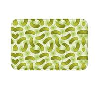 DUWAA Tapete de terciopelo con estampado de eneldo de sushi, pepinillos, decoración de casa, tapete temático para puerta delantera, porche, interior y exterior