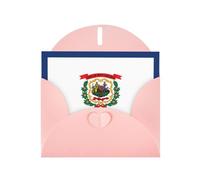 DUWAA Tarjetas de felicitación con impresión de bandera del estado de Virginia Occidental para clientes y clientes, empleados adultos, saludos festivos, 4 x 6 pulgadas