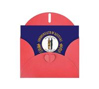 DUWAA Tarjetas de felicitación con impresión de la bandera del estado de Kentucky para clientes y clientes, empleados adultos, saludos festivos, 4 x 6 pulgadas