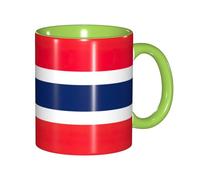 DUWAA Taza de cerámica con estampado de bandera noruega con caja de regalo, hermosas tazas de café para regalo de cumpleaños, café, leche, 6 colores