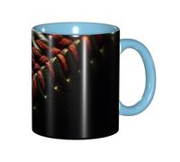 DUWAA Taza de cerámica con estampado de encaje de béisbol con caja de regalo, hermosas tazas de café para regalo de cumpleaños, café, leche, 6 colores