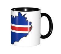 DUWAA Taza de cerámica con impresión de mapa de la bandera de Islandia con caja de regalo, hermosas tazas de café para regalo de cumpleaños, café, leche, 6 colores