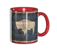 DUWAA Taza de cerámica con impresión de mapa de la bandera del estado de Wyoming con caja de regalo, hermosas tazas de café para regalo de cumpleaños, café, leche, 6 colores