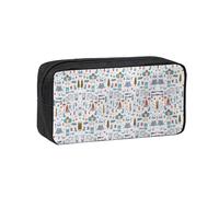 DUWAA The Nature Wildlands - Estuche para lápices de gran capacidad con cremallera, portátil, para oficina, viajes, maquillaje