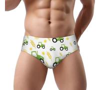DUWAA Tractor Farming - Ropa interior de bikini para hombre con estampado de granja para un estilo moderno, calzoncillos elásticos de microfibra que absorben la humedad, Negro, M