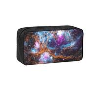 DUWAA Universe Galaxy Space. Estuche con cremallera de gran capacidad para la escuela, oficina, universidad, gran capacidad, soporte para lápices para adultos