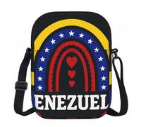 DUWAA Venezuela - Bolso bandolera Oxford con estampado de lluvia, resistente al agua, ajustable, para mujer, viajes, uso diario