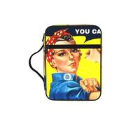DUWAA We Can Do It Print - Bolsa multifuncional para la Biblia con asa, impermeable, con compartimentos