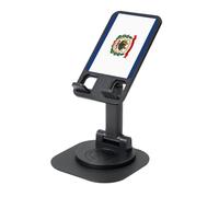 DUWAA West Virginia State Flag Print Soporte giratorio de 360° para teléfono celular, soporte ajustable para teléfono celular, soporte portátil plegable