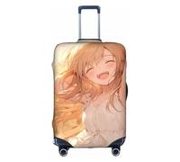 DUWAA You Are My Sunshine - Funda de equipaje de viaje con estampado de girasoles, impermeable, a prueba de polvo, protector de equipaje elástico, Blanco, M