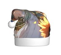 DUWAA You Are My Sunshine Sunflower1 - Sombrero de Papá Noel de felpa suave para adultos, sombrero de fiesta de Navidad con pompón, para Navidad, Año Nuevo, fiesta festiva