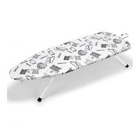 Duwee Tabla de Planchar de 92 × 34 cm con Cubierta Resistente al Calor, Patas Plegables y área de Planchado Liviana y Extra Larga con Gancho para Almacenamiento