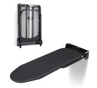Duwee - Tabla de planchar de pared plegable con funda resistente al calor, tabla de planchar compacta para espacios pequeños, 32 x 93 cm, color negro