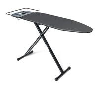 Duwee Tabla de Planchar Extragrande con Gran Soporte para Plancha de Vapor, Cubierta metálica Resistente al Calor con Acolchado Grueso de Doble Capa, Altura Ajustable, 122 x 43 cm，Negro