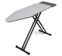 Duwee Tabla de planchar extragrande con gran soporte para plancha de vapor, cubierta metálica resistente al calor con acolchado grueso de doble capa, altura ajustable, patas resistentes y plegable