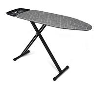 Duwee Tabla de Planchar Extragrande con Gran Soporte para Plancha de Vapor, Cubierta metálica Resistente al Calor con Acolchado Grueso de Doble Capa, Altura Ajustable, 122 x 43 cm，Gris