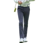 DUWEIKE Pantalones De Golf para Hombre De Invierno De Forro Polar Elástico para Vestir Trabajar Cómodos para Viajar,Azul,S