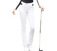 DUWEIKE Pantalones De Golf para Mujer Otoño Invierno Alta Elasticidad Forro Polar Fino Térmico Ropa De Tenis para Mujer,Blanca,S