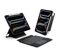 DUX DUCIS DK Series - Teclado Desmontable para Tablet Bluetooth con Cubierta de Cuero para iPad Pro 11-2024, Color Negro