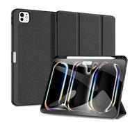 Dux Ducis Domo Series - Funda de Piel sintética con Soporte Triple y Soporte para lápices para Apple iPad Pro 13-2024, Color Negro