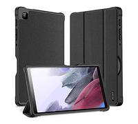 DUX DUCIS [Domo] Series - Funda diseñada para Samsung Galaxy Tab A7 Lite 8.7 (T220/T225/T227), Funda de Piel sintética con Soporte Triple y Encendido automático, Color Negro