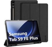 DUX DUCIS Funda Compatible con Samsung Galaxy Tab S9 FE+ Plus 12,4" 2023, Ultra Slim TPU Protectora Carcasa con Función de Soporte, Carcasa con Auto-Sueño/Estela, para Samsung Tab S9 FE+ Plus, Negro