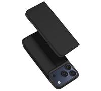 DUX DUCIS Funda con tapa magnética de cuero PU para iPhone 17 Pro Max iPhone Air con ranura para tarjetas Funda protectora a prueba de golpes Azul